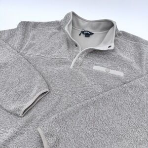 NWOT Eddie Bauer Men's Quarter‎ Snap Fleece Pullover Tan/Brown Heather XXL